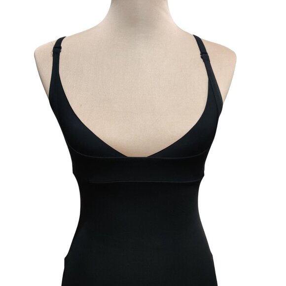 Flexees M womens shapewear slip black firm control bodysuit hook gusset 83053 - Picture 14 of 14